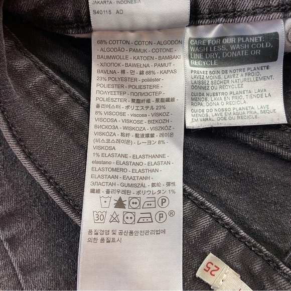 Levis 311 jeans faded black shaping skinny mid rise slimming forever classic 25 - Picture 9 of 14